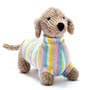 Knitted Sausage Dog Pastel Jumper Toy Small Image