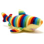 Knitted Shark Soft Toy with Bold Stripes Small Image