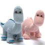 Best Years Pink Knitted Diplodocus Dinosaur Baby Rattle group