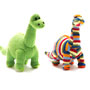 Best Years Diplodocus Knitted Dinosaur Rattle Rainbow Stripe group