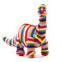 Best Years Diplodocus Knitted Dinosaur Rattle Rainbow Stripe side