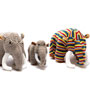 Best Years Woolly Mammoth Knitted Dinosaur Toy Bright Stripe group