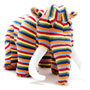 Best Years Woolly Mammoth Knitted Dinosaur Toy Bright Stripe left