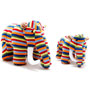 Best Years Woolly Mammoth Knitted Dinosaur Toy Bright Stripe together
