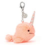Jellycat Seas The Day Coral Bag Charm Side
