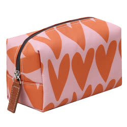 Caroline Gardner Hearts Cube Cosmetic Bag