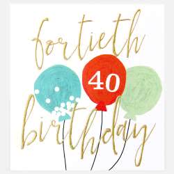 40th Birthday Card