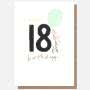 Happy 18th Birthday Balloon Card Small Image