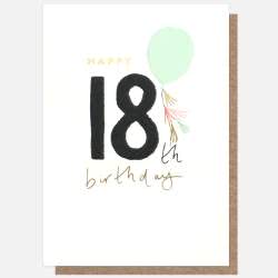 Caroline Gardner Happy 18th Birthday Balloon Card