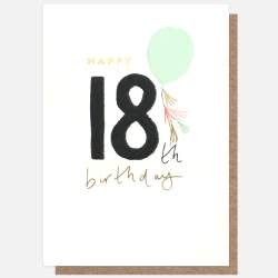 Happy 18th Birthday Balloon Card