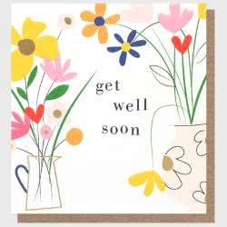 Floral Get Well Soon Greeting Card