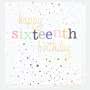 Gold Confetti 16th Birthday Card