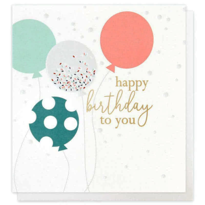 Caroline GardnerHappy Birthday To You Balloons Card