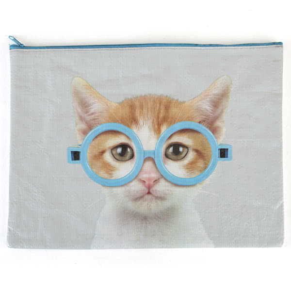 Glasses Cat A4 Pouch