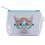Glasses Cat Make-Up Bag