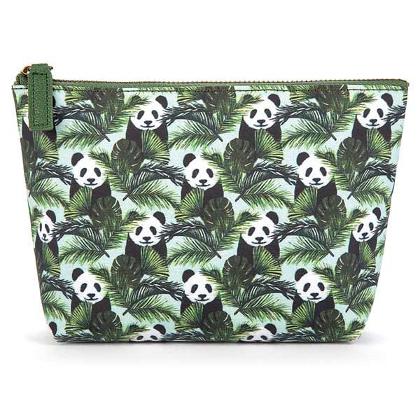 Panda in Palms Make-Up Bag