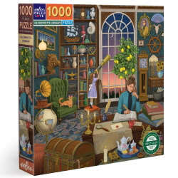 eeBoo Alchemist's Library 1000 Piece Jigsaw Puzzle, 90% recycled materials, vegetable based inks.