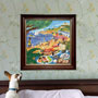 Eeboo Beach Umbrellas 1000 Piece Puzzle framed