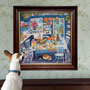 Eeboo Blue Kitchen 1000 Piece Puzzle framed