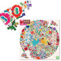 Eeboo Blue Yellow Bird 500 Piece Puzzle Pieces