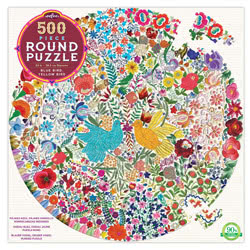 Eeboo Blue Yellow Bird 500 Piece Puzzle