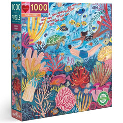 eeBoo Coral Reef 1000 Piece Jigsaw Puzzle, 90% recycled materials, vegetable based inks.