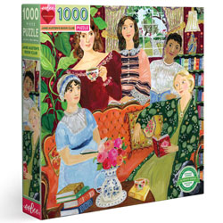 eeBoo Jane Austen's Book Club 1000 Piece Jigsaw Puzzle, 90% recycled materials, vegetable based inks.