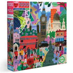 eeBoo London Life 1000 Piece Jigsaw Puzzle, 90% recycled materials, vegetable based inks.