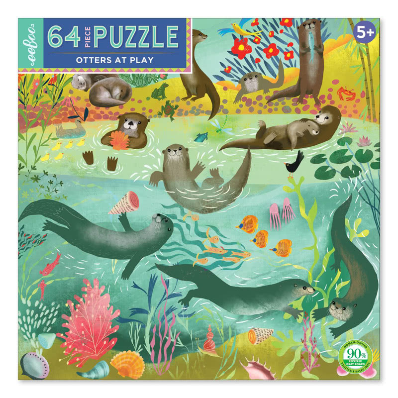 EebooOtters At Play 64 Piece Puzzle