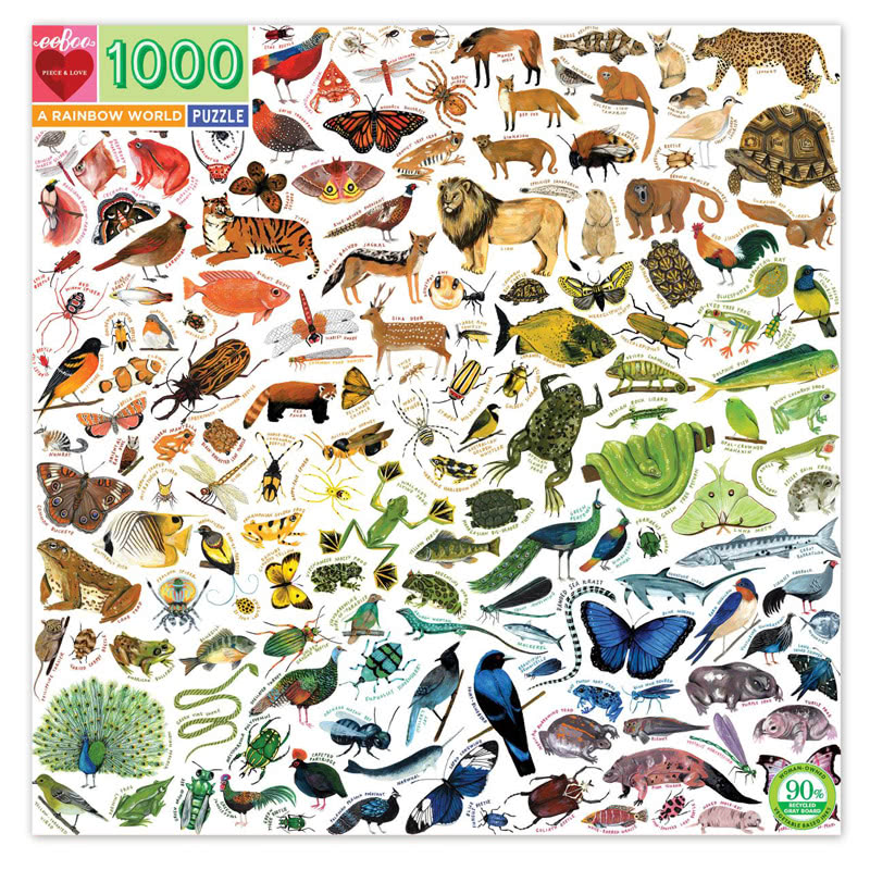 EebooRainbow World 1000 Piece Puzzle