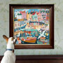 Eeboo Seaside Harbour 1000 Piece Puzzle framed