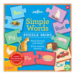 Eeboo Simple Words Puzzle Pairs