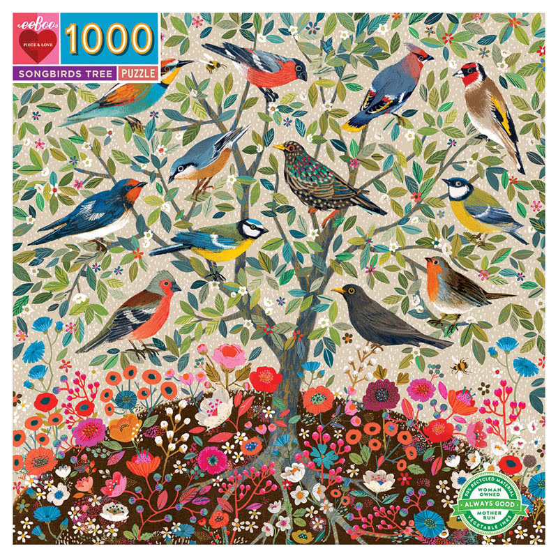 EebooSongbirds Tree 1000 Piece Puzzle