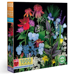 eeBoo Summer Garden Sampler 1000 Piece Jigsaw Puzzle, 90% recycled materials, vegetable based inks.