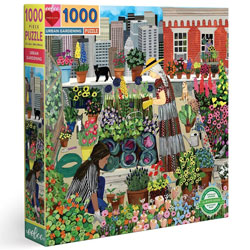 eeBoo Urban Gardening 1000 Piece Jigsaw Puzzle, 90% recycled materials, vegetable based inks.
