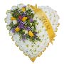 Funeral Flowers Funeral Heart Tribute - Pastels - No Sash