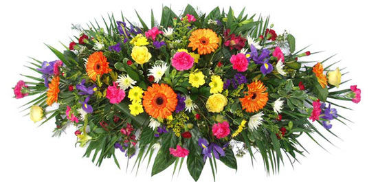 Funeral Coffin Spray - Bright Mixed