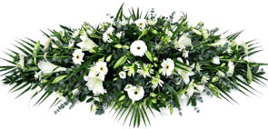 Funeral Coffin Spray - Pure White