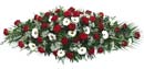 Funeral Coffin Spray - Red & White Small Image