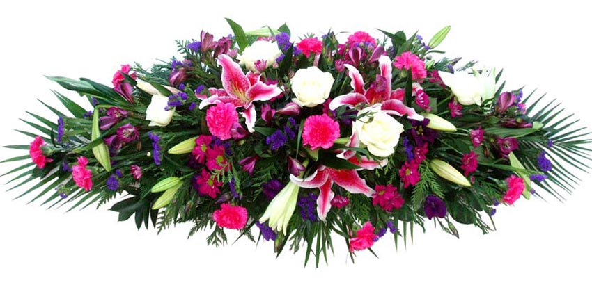 Funeral FlowersCoffin Spray - Stargazer Lily