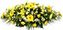 Funeral Coffin Spray - Yellow Small Image