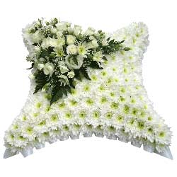Pure White Funeral Cushion