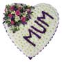 Funeral Flowers Heart - MUM Small Image