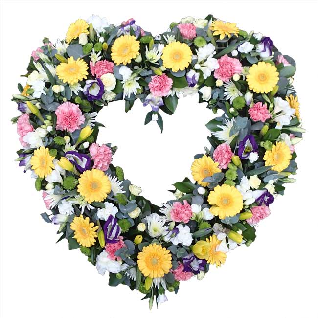 Eternal Rest Heart Shaped Floral Wreath