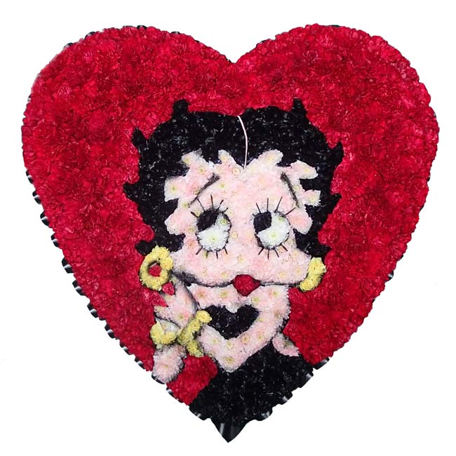 Funeral FlowersFuneral Heart Betty Boop