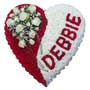 Funeral Heart Red White Name Small Image