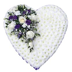 Funeral Heart Tribute Purple