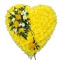 Yellow Funeral Heart Tribute 