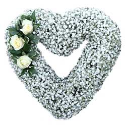 Funeral Open Heart Gypsophila