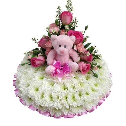Funeral FlowersFuneral Posy Pad Baby Girl